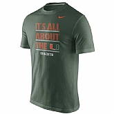 Miami Hurricanes Nike Game Day Crew WEM T-Shirt - Green,baseball caps,new era cap wholesale,wholesale hats